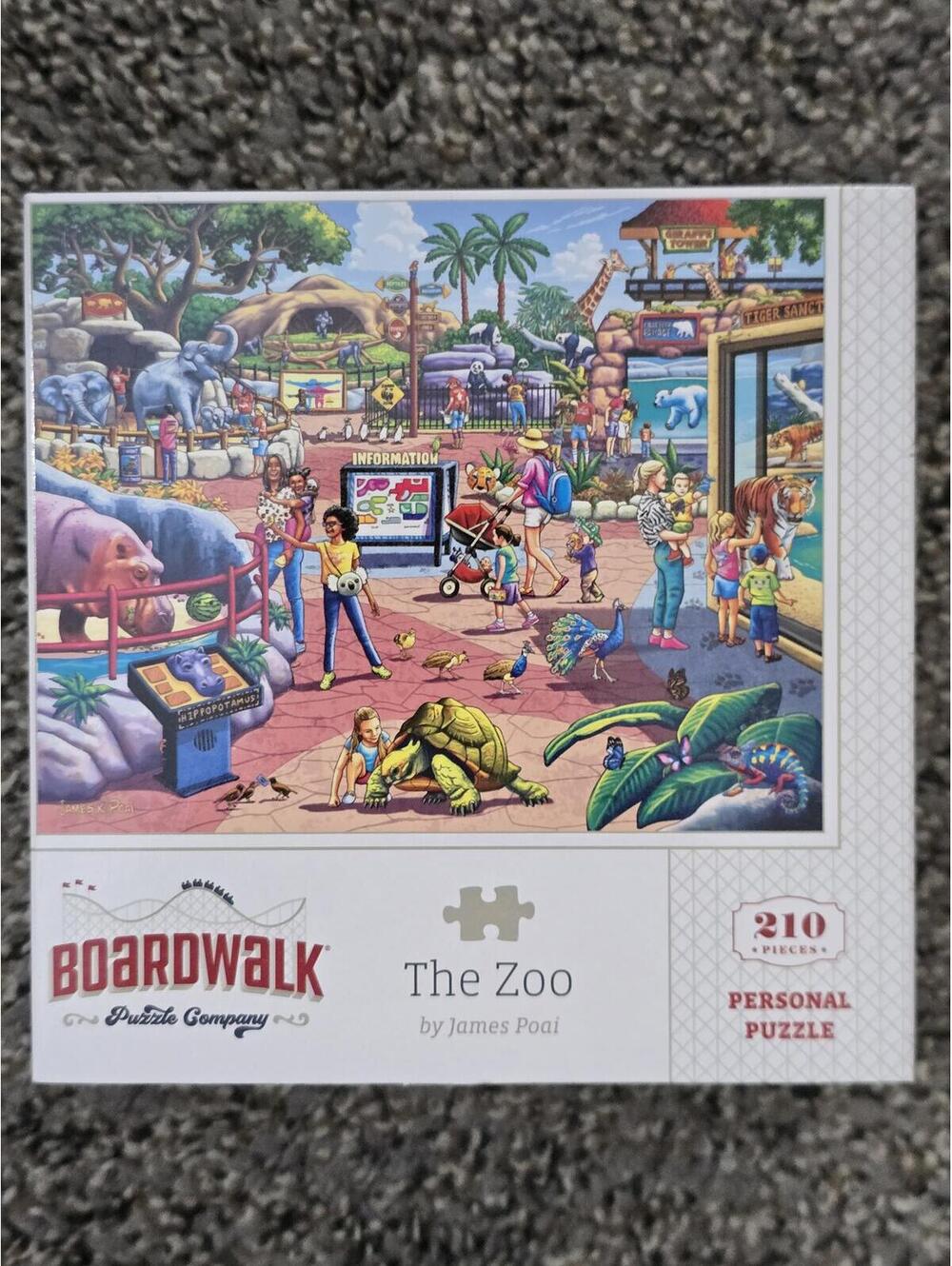 Boardwalk Puzzle Company The Zoo 210-Piece Personal Puzzle